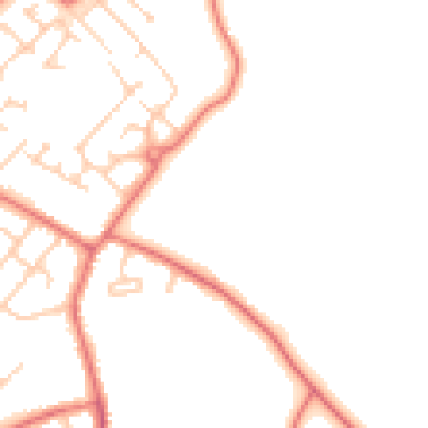 Daytime road noise heatmap for L26 6AJ