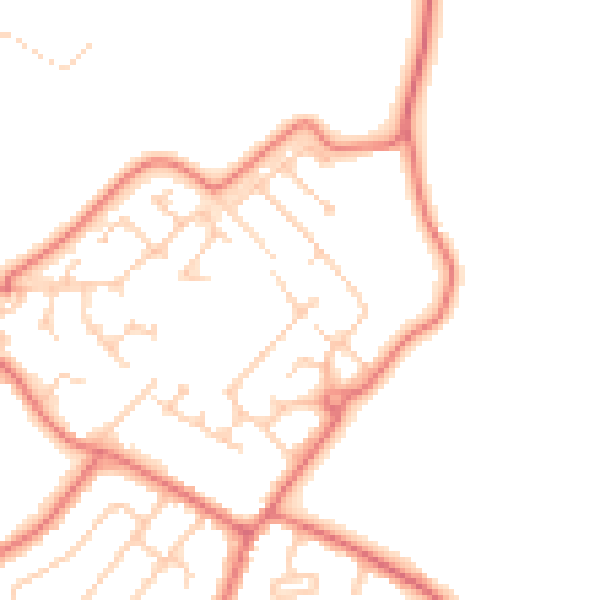 Daytime road noise heatmap for L26 6BQ
