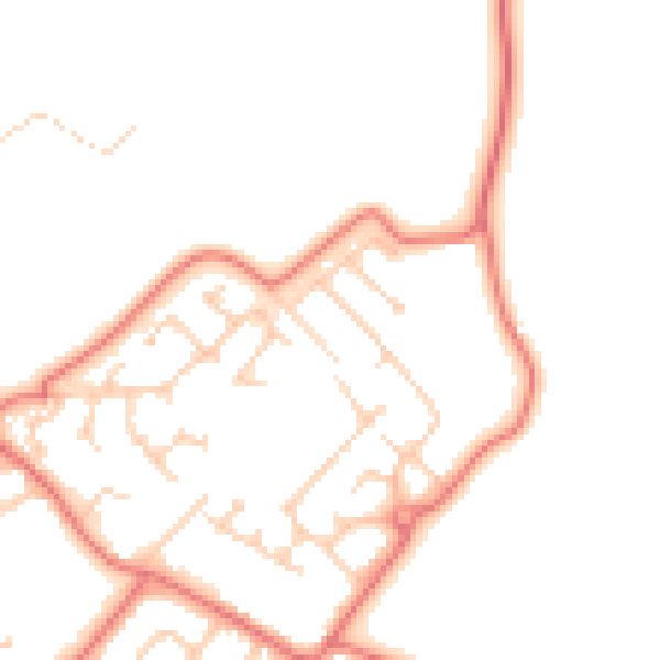 Daytime road noise heatmap for L26 6BW