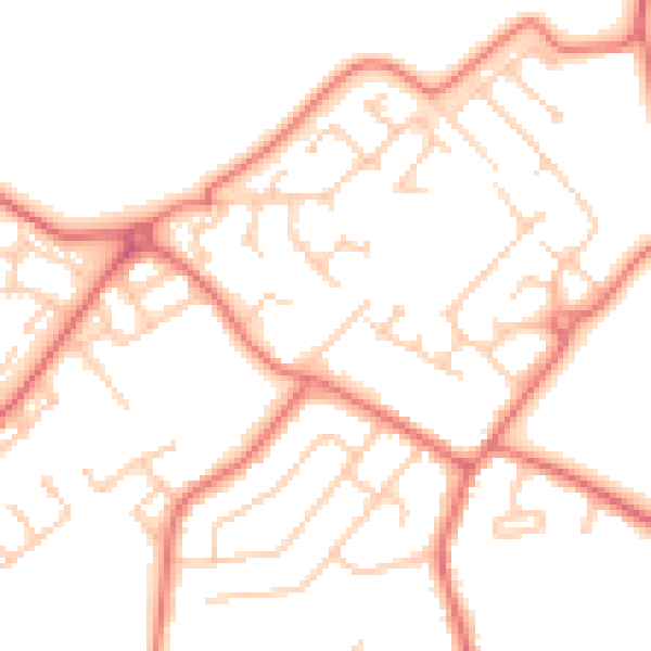 Daytime road noise heatmap for L26 6LD