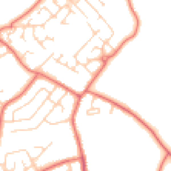 Daytime road noise heatmap for L26 6LE