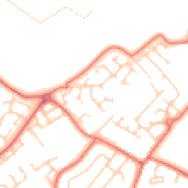 Daytime road noise heatmap for L26 6LR