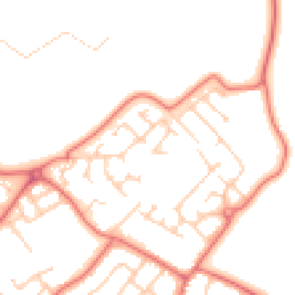 Daytime road noise heatmap for L26 6LY