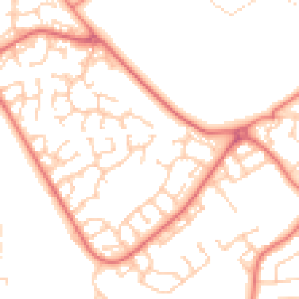 Daytime road noise heatmap for L26 7WE