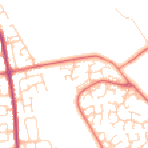 Daytime road noise heatmap for L26 7XG