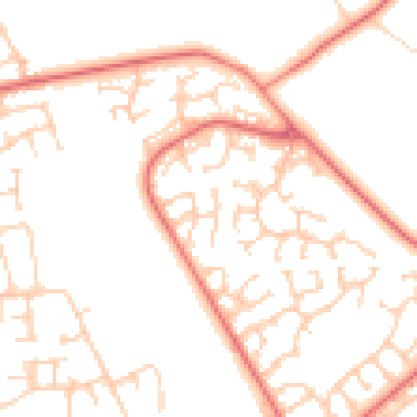 Daytime road noise heatmap for L26 7ZT