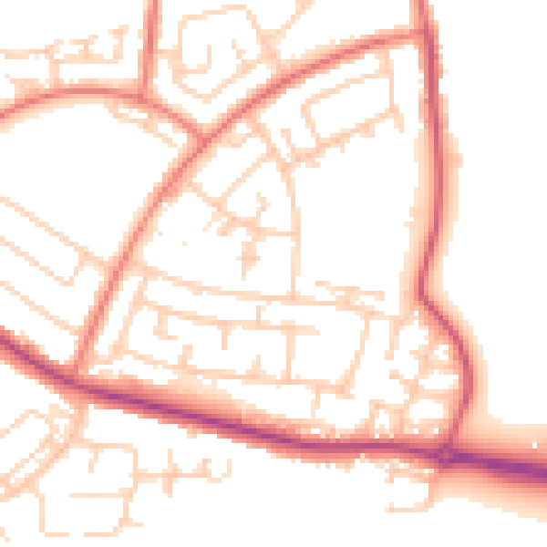 Daytime road noise heatmap for L26 9AB