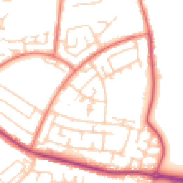 Daytime road noise heatmap for L26 9SE