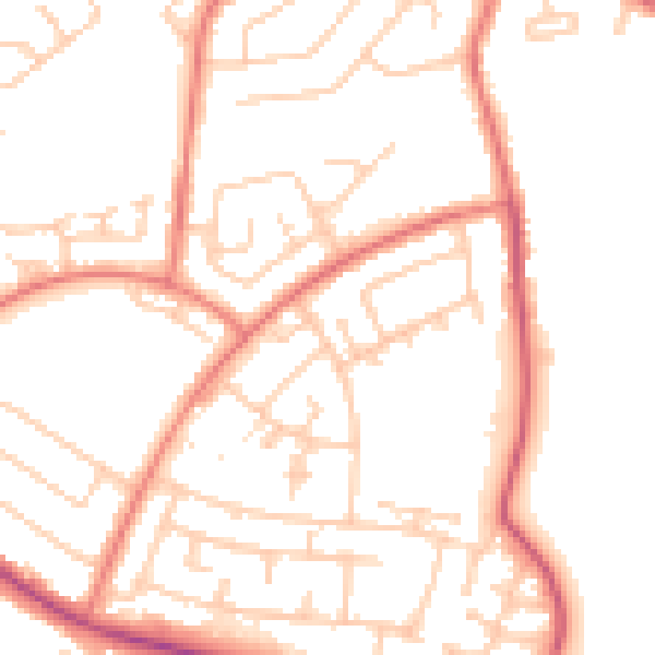 Daytime road noise heatmap for L26 9TN