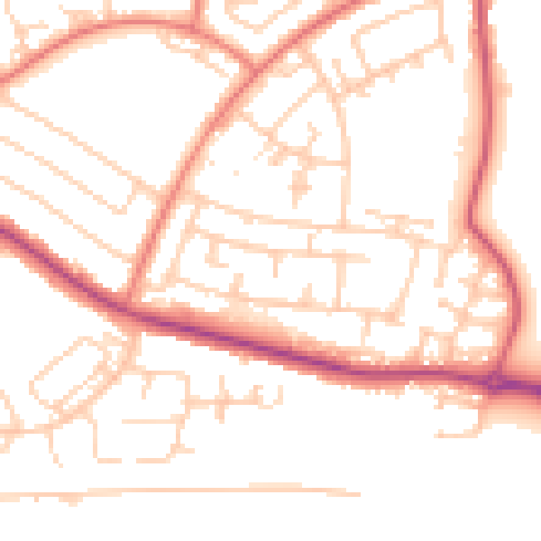 Daytime road noise heatmap for L26 9UA