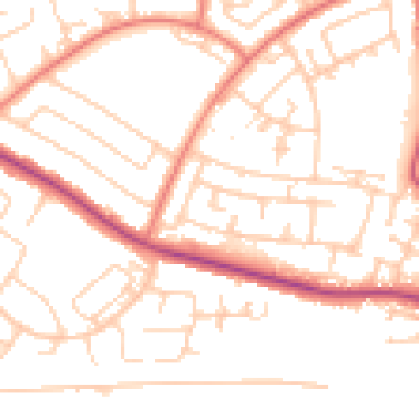 Daytime road noise heatmap for L26 9UB