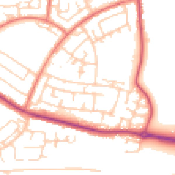 Daytime road noise heatmap for L26 9WA