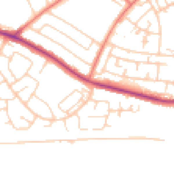 Daytime road noise heatmap for L26 9XU