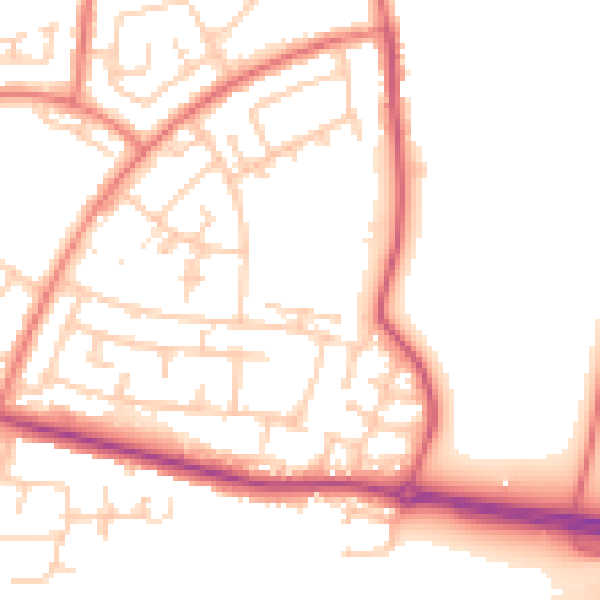 Daytime road noise heatmap for L26 9XY