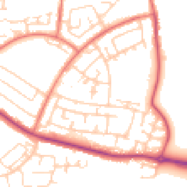 Daytime road noise heatmap for L26 9XZ