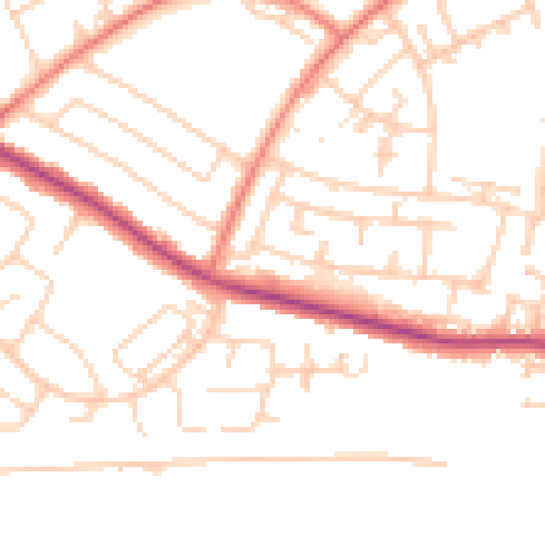 Daytime road noise heatmap for L26 9YT