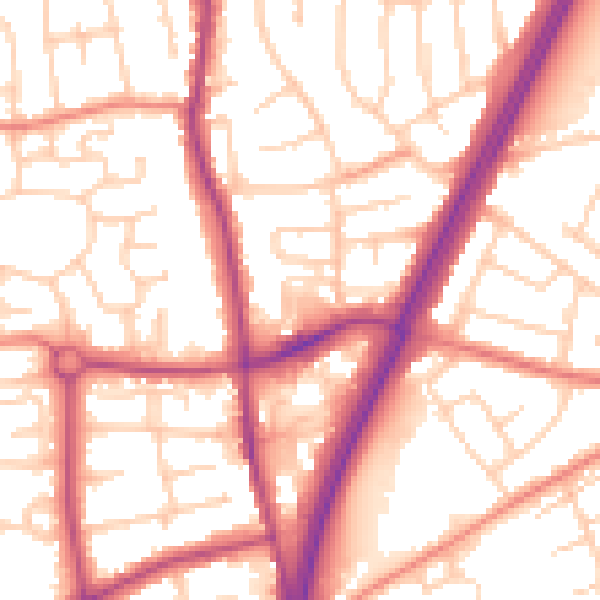Daytime road noise heatmap for L31 0AE