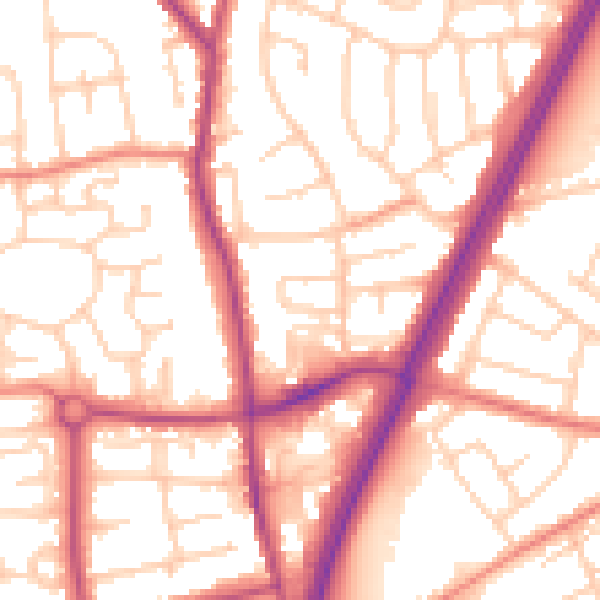 Daytime road noise heatmap for L31 0AJ