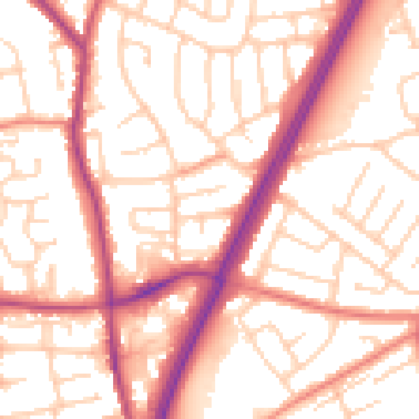 Daytime road noise heatmap for L31 0AL