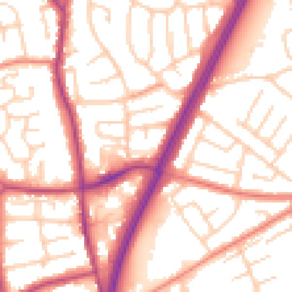Daytime road noise heatmap for L31 0AP