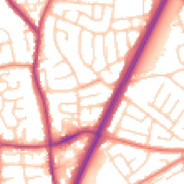 Daytime road noise heatmap for L31 0AS