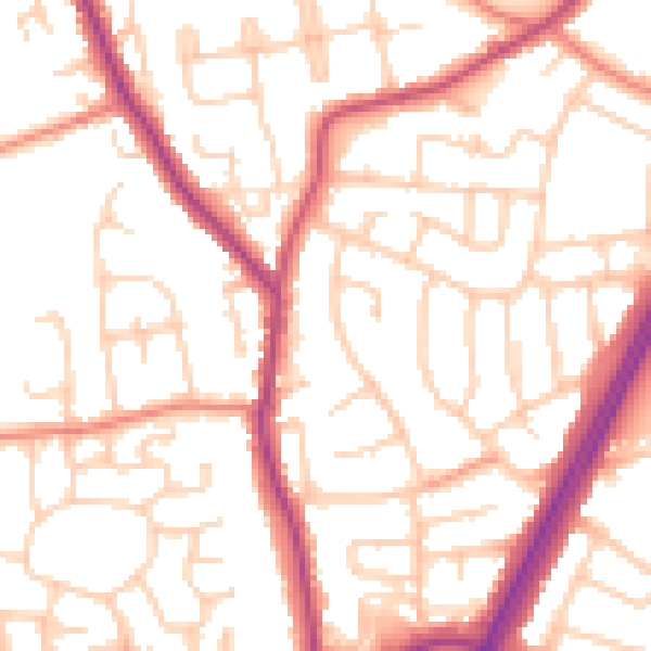 Daytime road noise heatmap for L31 0AU