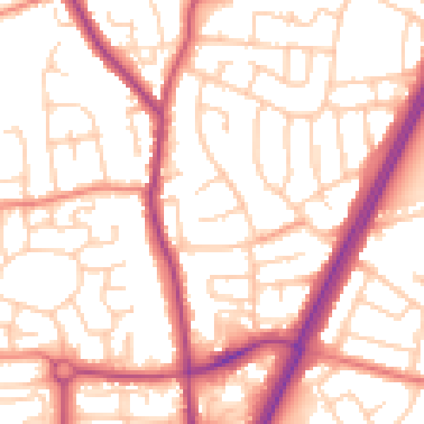 Daytime road noise heatmap for L31 0AX