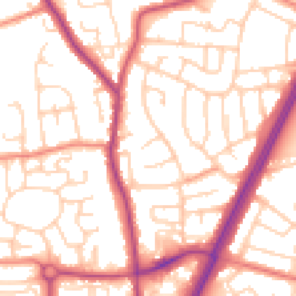 Daytime road noise heatmap for L31 0BA