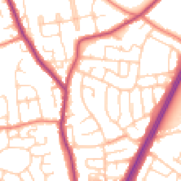Daytime road noise heatmap for L31 0BB
