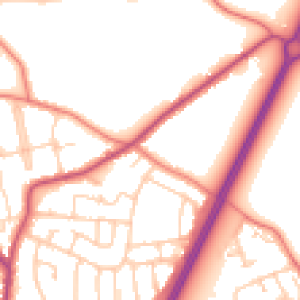 Daytime road noise heatmap for L31 0BF
