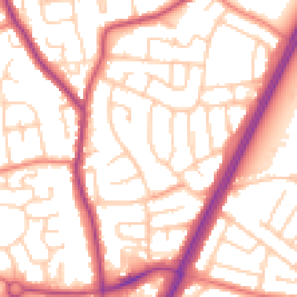 Daytime road noise heatmap for L31 0BG