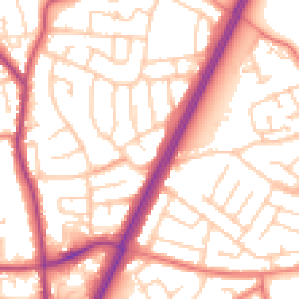 Daytime road noise heatmap for L31 0BJ