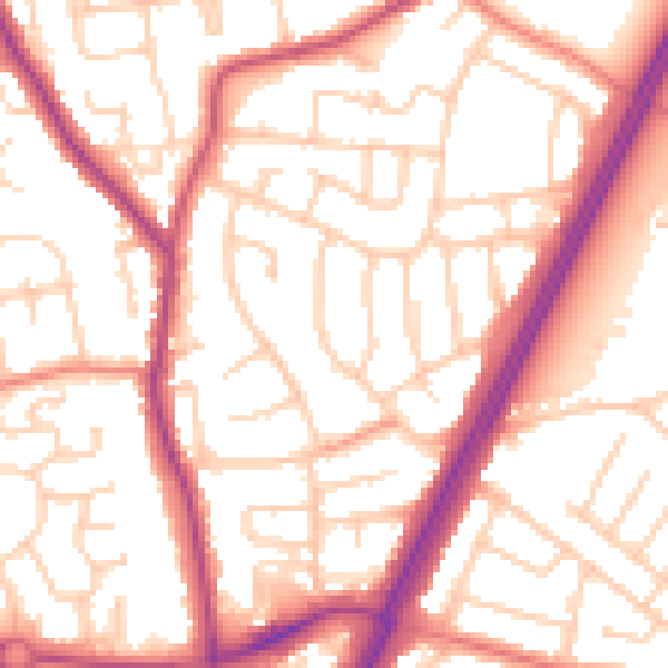 Daytime road noise heatmap for L31 0BQ