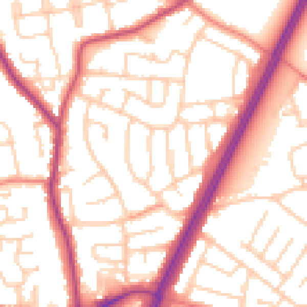 Daytime road noise heatmap for L31 0BU