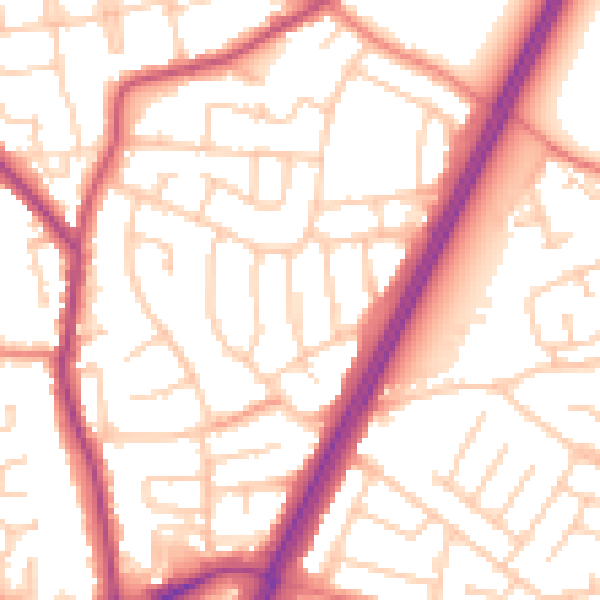 Daytime road noise heatmap for L31 0BX