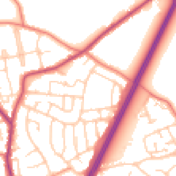 Daytime road noise heatmap for L31 0BZ