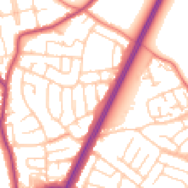 Daytime road noise heatmap for L31 0DD