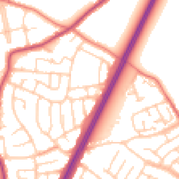 Daytime road noise heatmap for L31 0DF