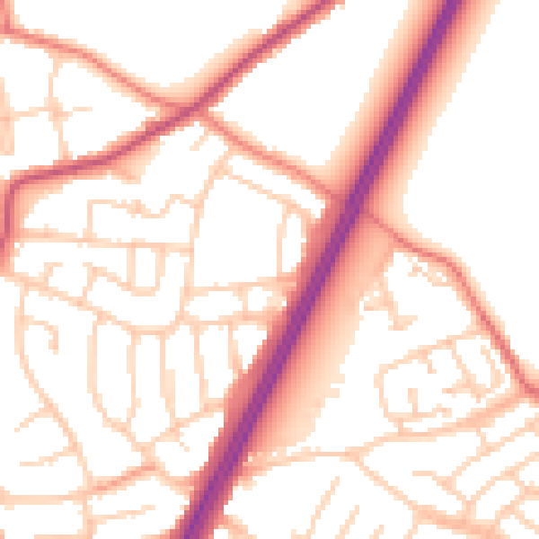 Daytime road noise heatmap for L31 0DG