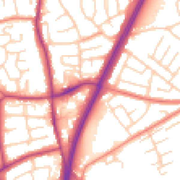 Daytime road noise heatmap for L31 0EB