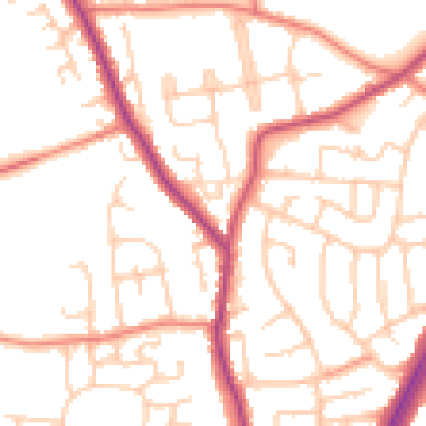 Daytime road noise heatmap for L31 2HY