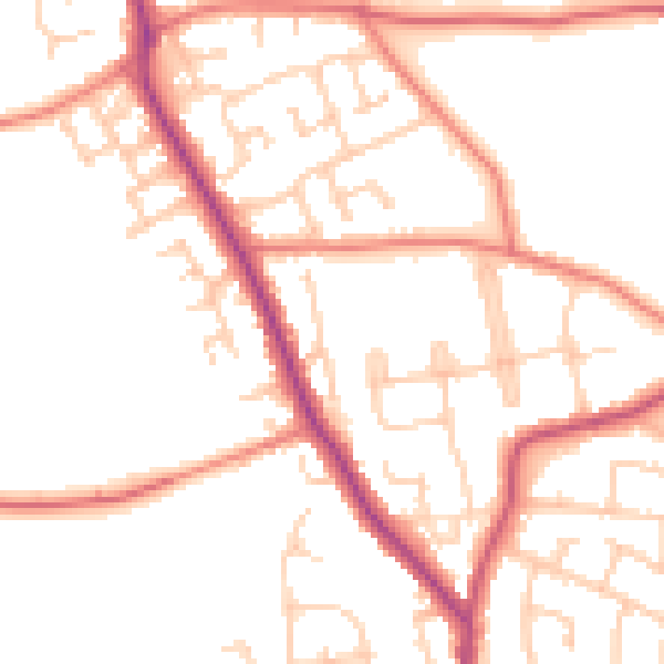 Daytime road noise heatmap for L31 2JT