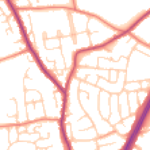 Daytime road noise heatmap for L31 2LZ