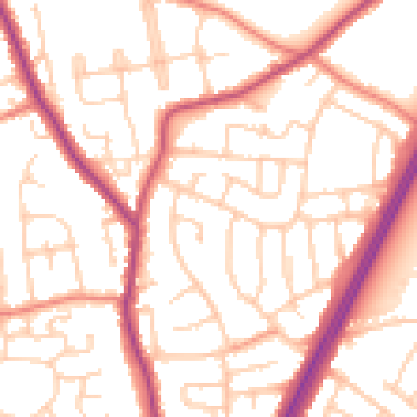 Daytime road noise heatmap for L31 2NQ