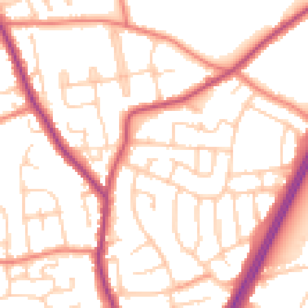 Daytime road noise heatmap for L31 2NX