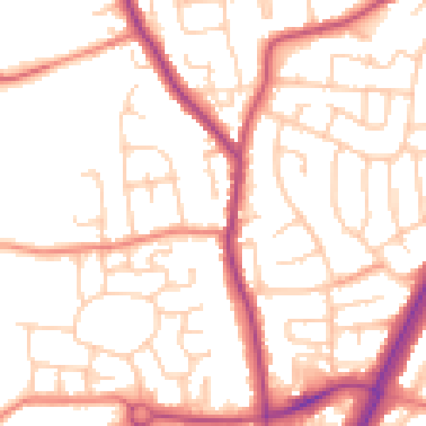 Daytime road noise heatmap for L31 2NY