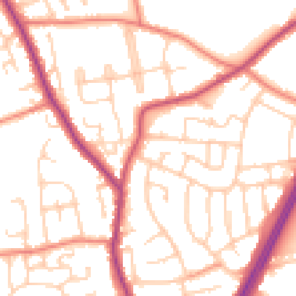 Daytime road noise heatmap for L31 2NZ