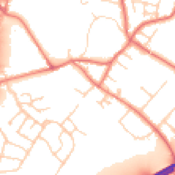 Daytime road noise heatmap for L31 3DD