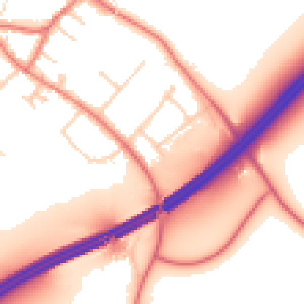 Daytime road noise heatmap for L31 3EB