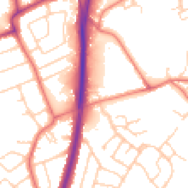 Daytime road noise heatmap for L31 3EJ